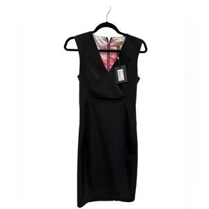 Ted Baker fitted v-neck little black dress